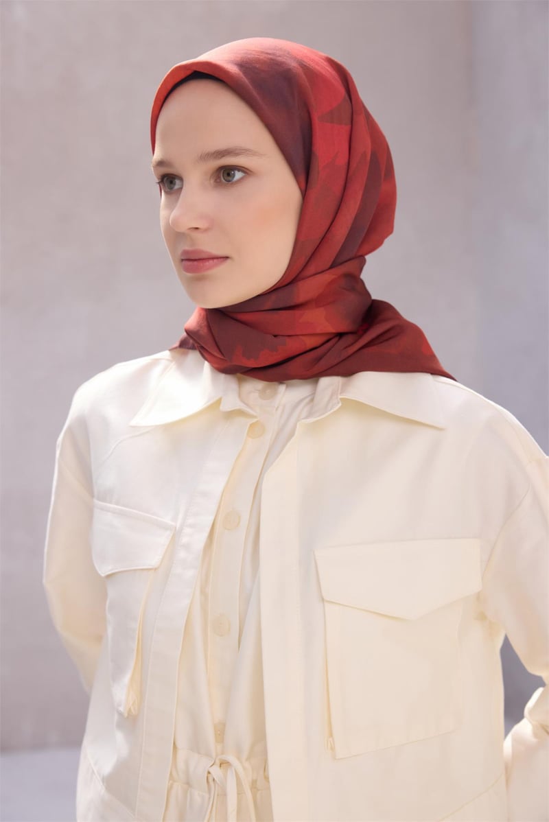 {URUNSEO_TITLE} | BELLI | POLYESTER EŞARP | BELLİ FRESH ÇİÇEK DESEN BORDO MODAL EŞARP 20