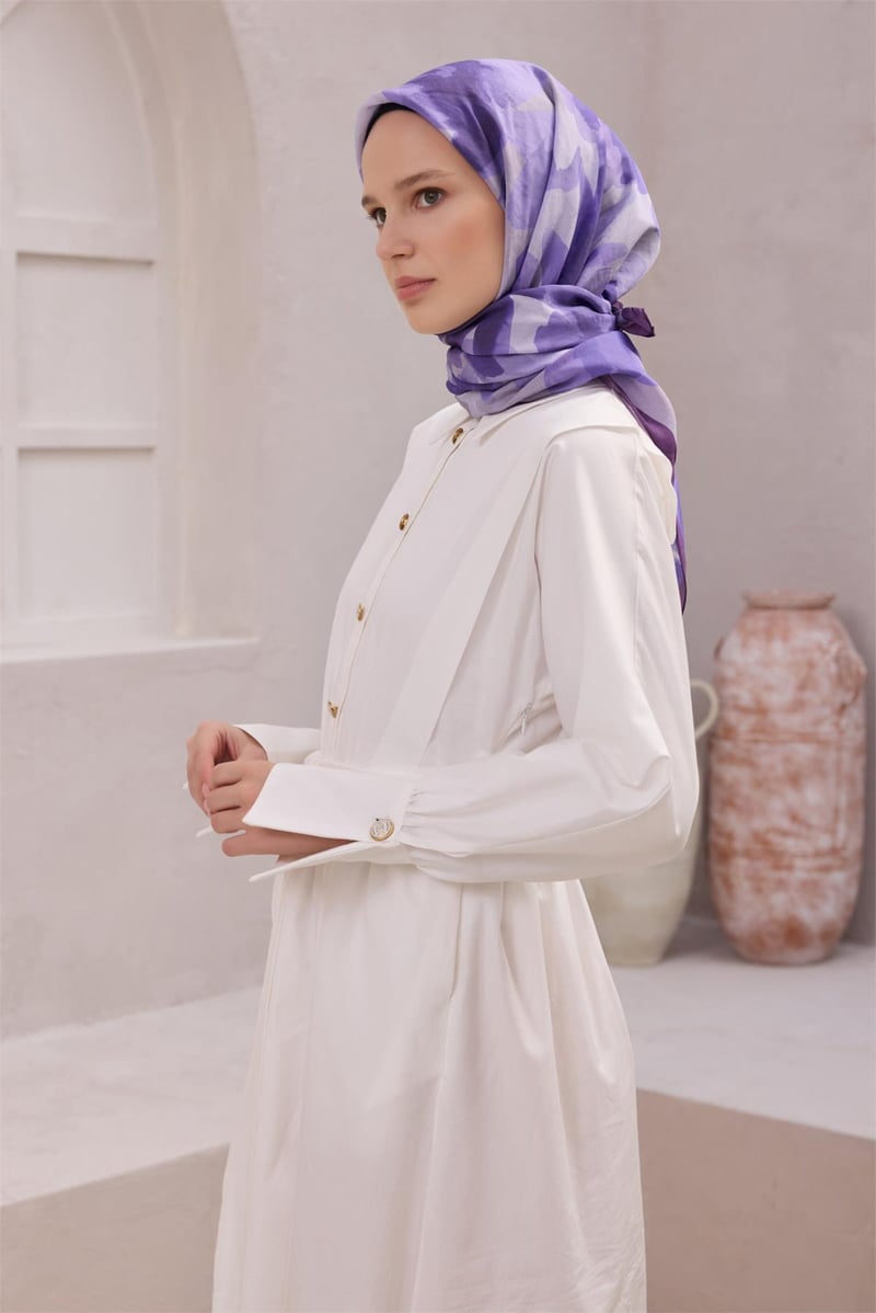 {URUNSEO_TITLE} | BELLI | POLYESTER EŞARP | BELLİ FRESH ÇİÇEK DESEN MOR MODAL EŞARP 20