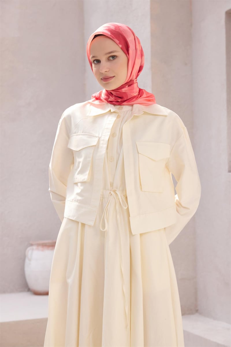 {URUNSEO_TITLE} | BELLI | POLYESTER EŞARP | BELLİ FRESH ÇİÇEK DESEN PEMBE MODAL EŞARP 20