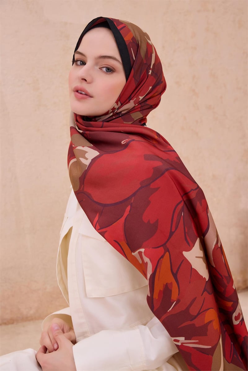 {URUNSEO_TITLE} | BELLI | Belli Fresh Şal | BELLİ FRESH MODAL KIRMIZI BORDO ŞAL 3