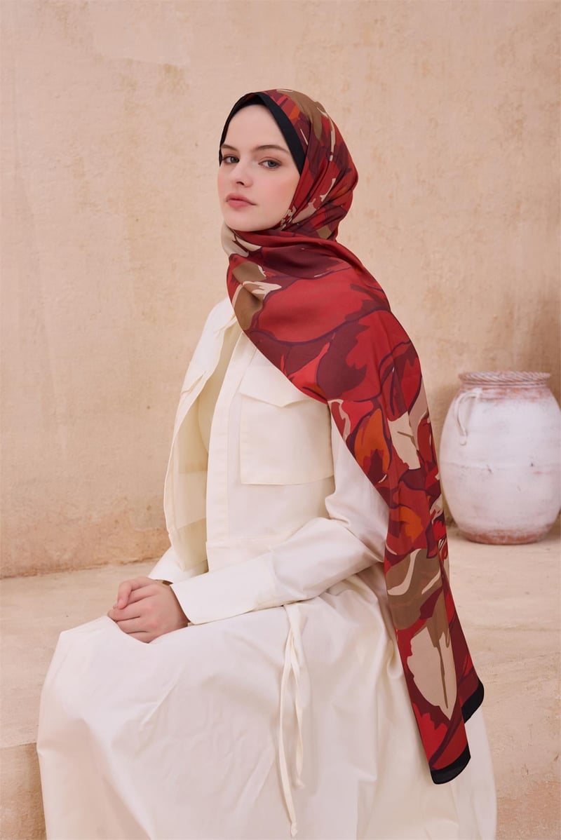 {URUNSEO_TITLE} | BELLI | Belli Fresh Şal | BELLİ FRESH MODAL KIRMIZI BORDO ŞAL 3