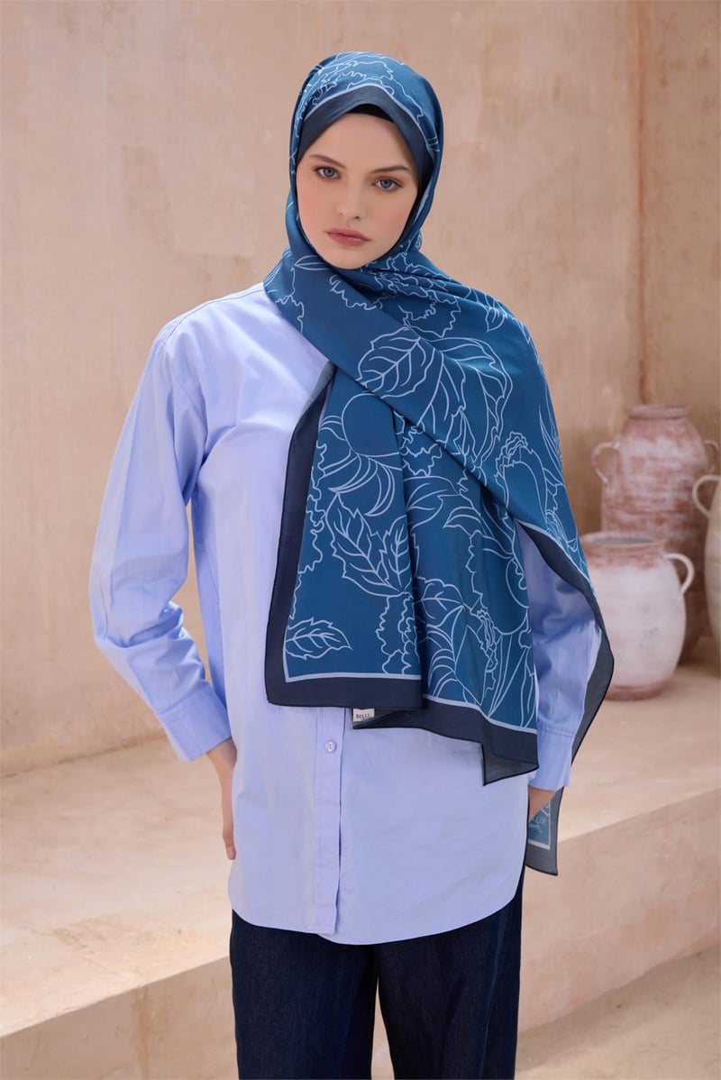 {URUNSEO_TITLE} | BELLI | Belli Fresh Şal | BELLİ FRESH MODAL MAVİ ŞAL 1