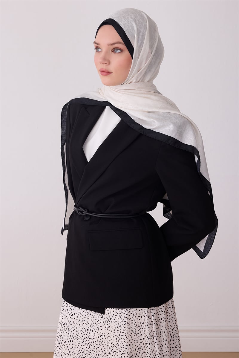 BELLİ FRESH MONOGRAM EŞARP