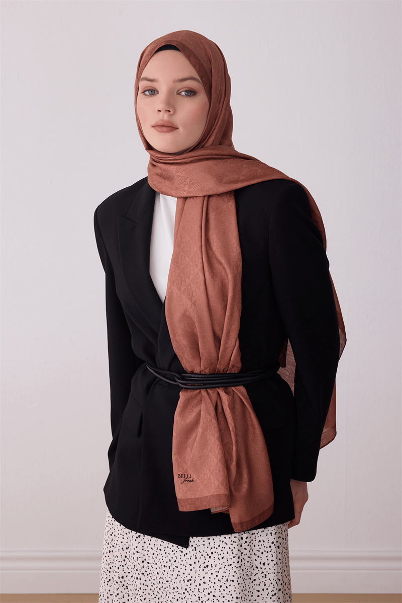BELLİ FRESH MONOGRAM EŞARP