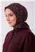 Belli Fresh Mürdüm Çiçek Desen Soft Eşarp 4001 - 38