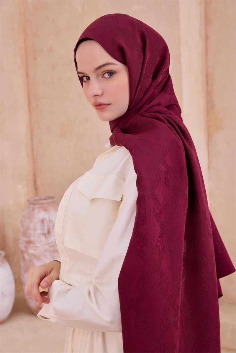 {URUNSEO_TITLE} | BELLI | Belli Fresh Şal | BELLİ FRESH NORA BORDO ŞAL 3