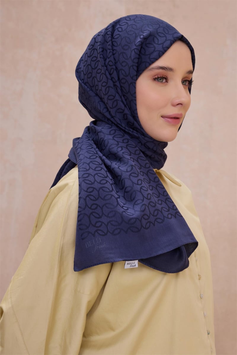 {URUNSEO_TITLE} | BELLI | Belli Fresh Şal | BELLİ FRESH NORA LACİVERT ŞAL 2