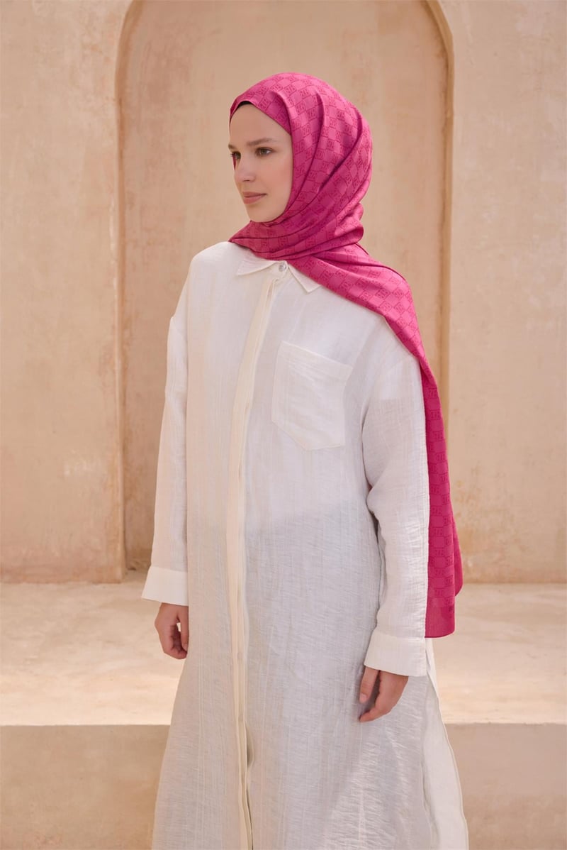 {URUNSEO_TITLE} | BELLI | POLYESTER ŞAL | BELLİ FRESH SİENA PEMBE ŞAL 5