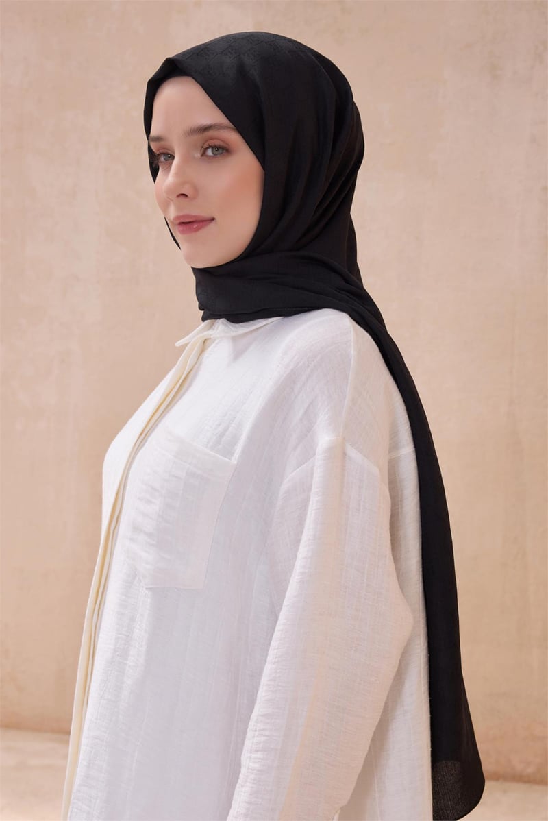 {URUNSEO_TITLE} | BELLI | POLYESTER ŞAL | BELLİ FRESH SİENA SİYAH ŞAL 5