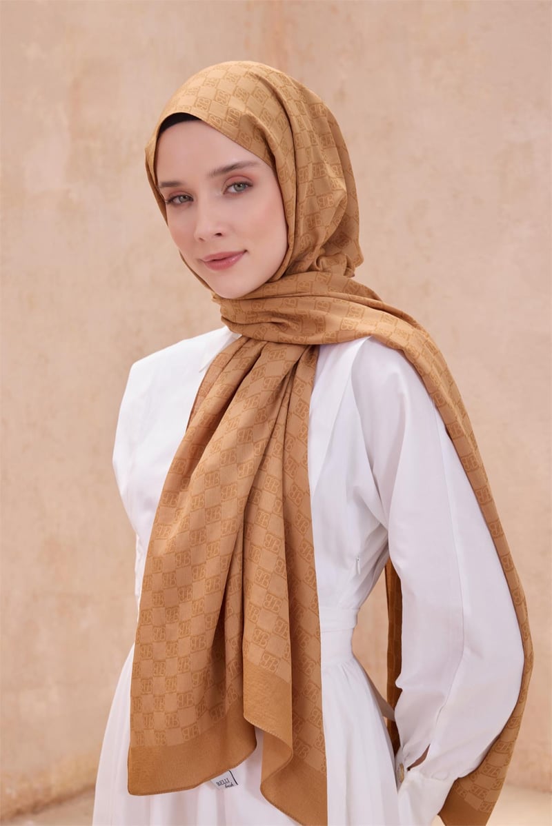 {URUNSEO_TITLE} | BELLI | POLYESTER ŞAL | BELLİ FRESH SİENA SOMON ŞAL 5