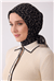Belli Fresh Siyah Çiçek Desen Soft Eşarp 4001 - 29