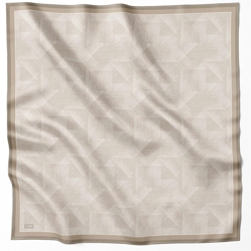 BELLİ GEOMETİK DESEN İPEK EŞARP 4201D (TWILL) TAŞ - 31