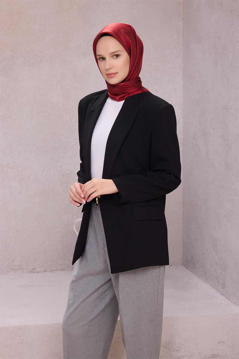 {URUNSEO_TITLE} | BELLI | BELLİ İPEK EŞARP | BELLİ GEOMETİK DESEN İPEK EŞARP 4201D (TWILL) BORDO - 37
