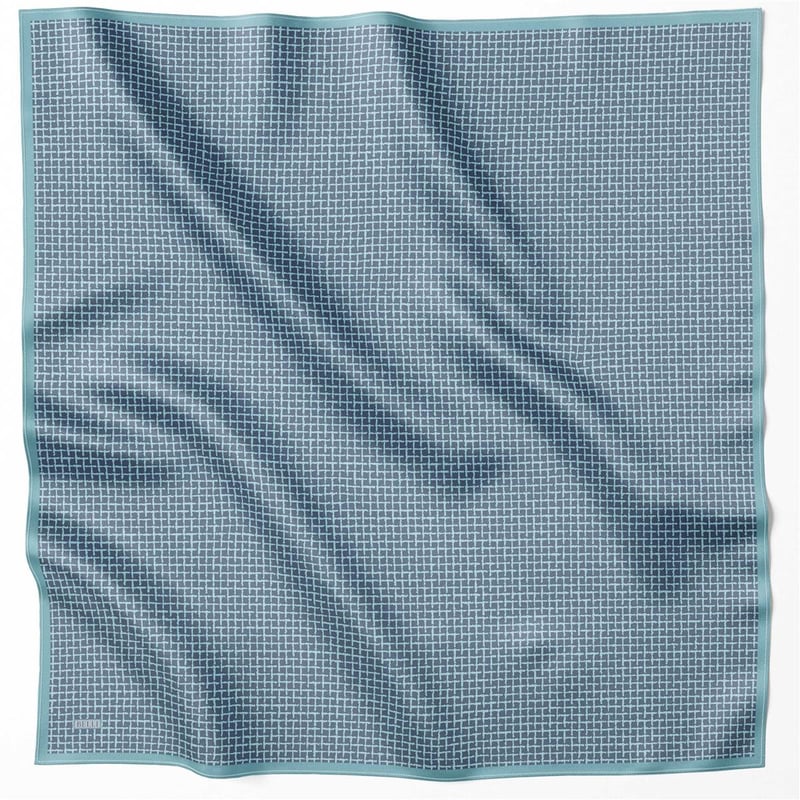 {URUNSEO_TITLE} | BELLI | BELLİ İPEK EŞARP | BELLİ GEOMETİK DESEN İPEK EŞARP 4203D (TWILL) PETROL - 50