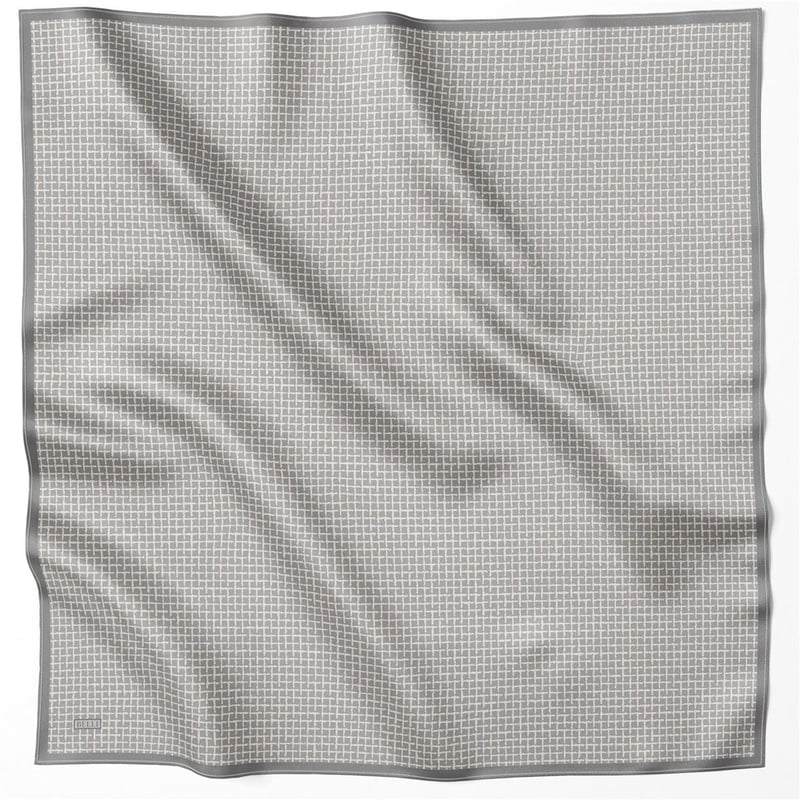 {URUNSEO_TITLE} | BELLI | BELLİ İPEK EŞARP | BELLİ GEOMETİK DESEN İPEK EŞARP 4203D (TWILL) GRİ - 32