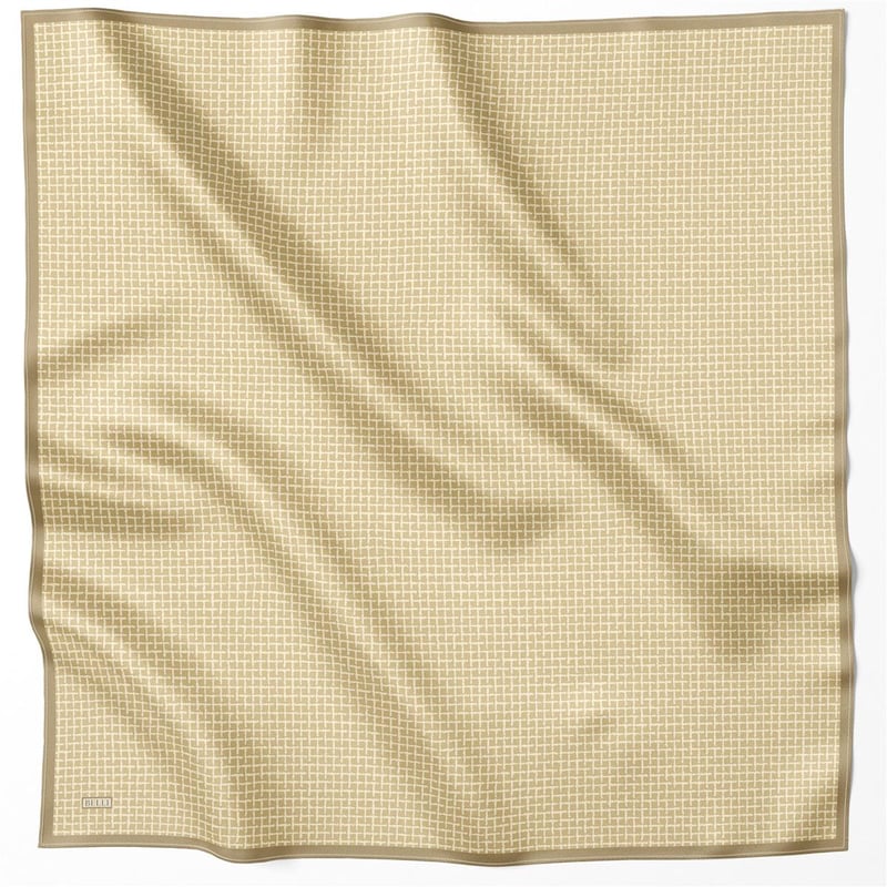 {URUNSEO_TITLE} | BELLI | BELLİ İPEK EŞARP | BELLİ GEOMETİK DESEN İPEK EŞARP 4203D (TWILL) HARDAL - 38