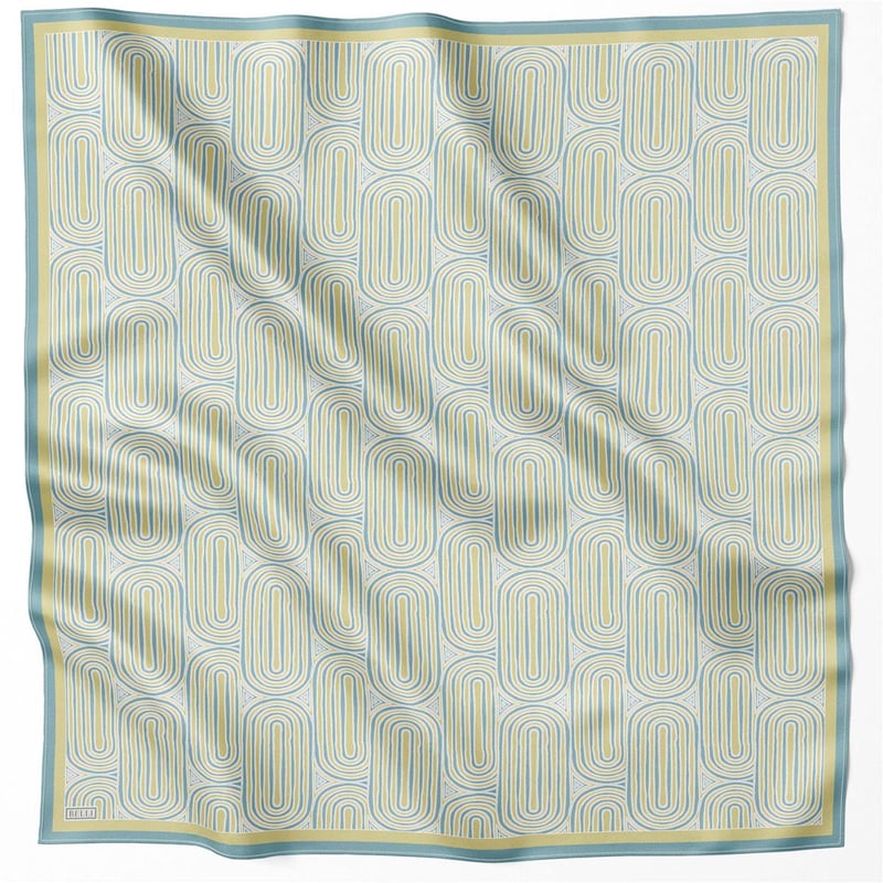 {URUNSEO_TITLE} | BELLI | BELLİ İPEK EŞARP | BELLİ GEOMETİK DESEN İPEK EŞARP 4209D (TWILL) YEŞİL - 01
