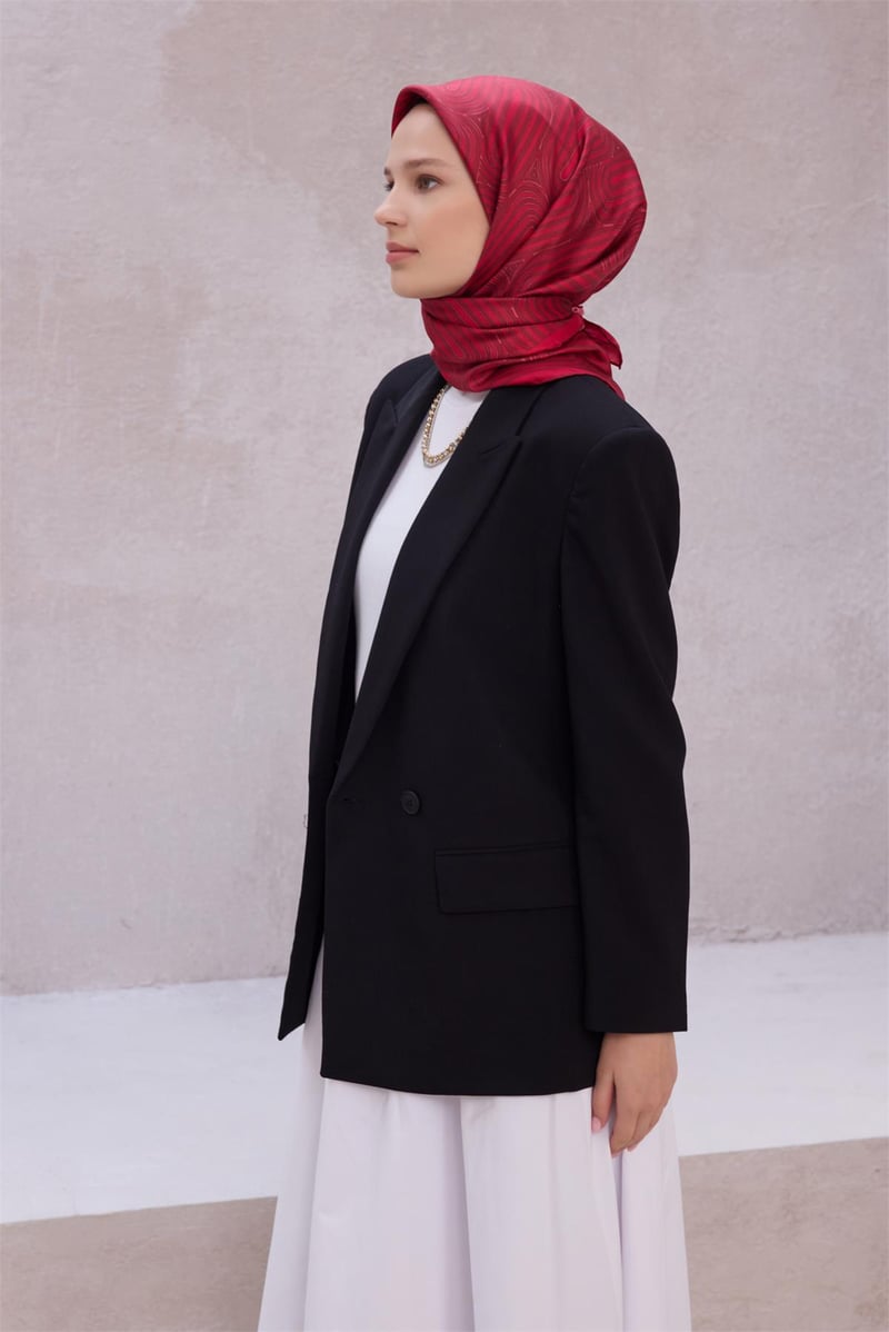 {URUNSEO_TITLE} | BELLI | BELLİ İPEK EŞARP | BELLİ GEOMETİK DESEN İPEK EŞARP 4209D (TWILL) BORDO - 50