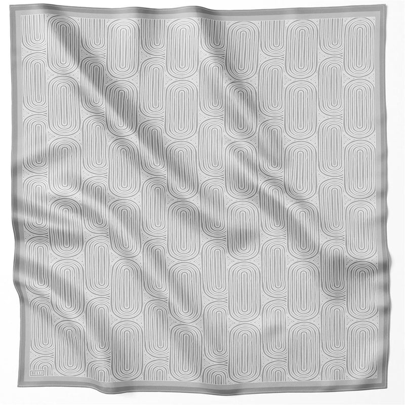 {URUNSEO_TITLE} | BELLI | BELLİ İPEK EŞARP | BELLİ GEOMETİK DESEN İPEK EŞARP 4209D (TWILL) GÜMÜŞ - 04