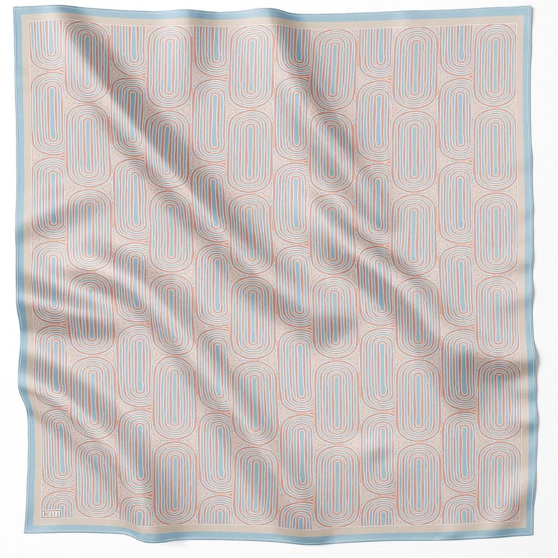 BELLİ GEOMETİK DESEN İPEK EŞARP 4209D (TWILL) SOMON - 33