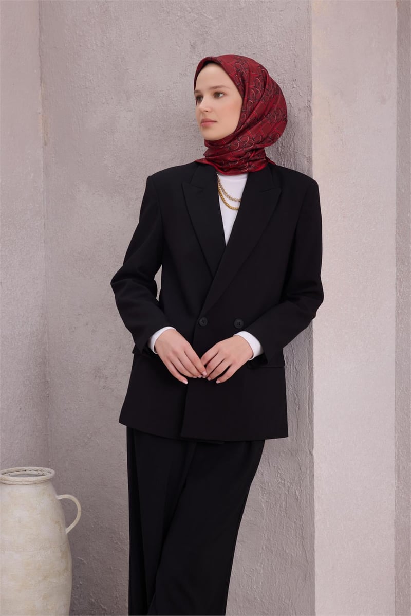 {URUNSEO_TITLE} | BELLI | BELLİ İPEK EŞARP | BELLİ GEOMETİK DESEN İPEK EŞARP 4214D (TWILL) BORDO - 31