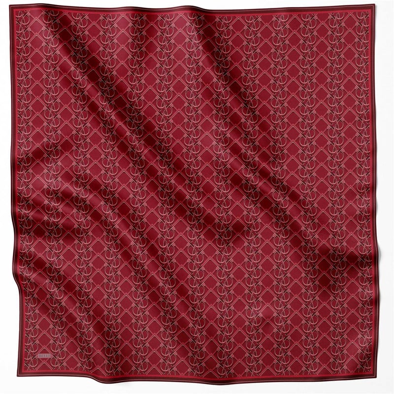 {URUNSEO_TITLE} | BELLI | BELLİ İPEK EŞARP | BELLİ GEOMETİK DESEN İPEK EŞARP 4214D (TWILL) BORDO - 31