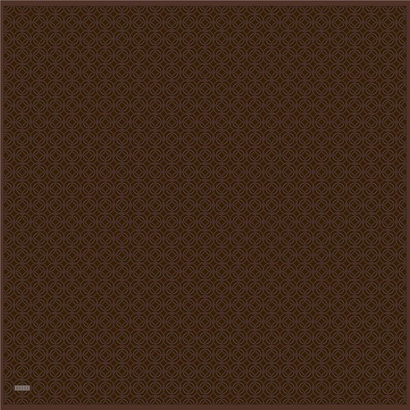 BELLİ GEOMETİK DESEN İPEK EŞARP 4215D (TWILL) KAHVE - 61