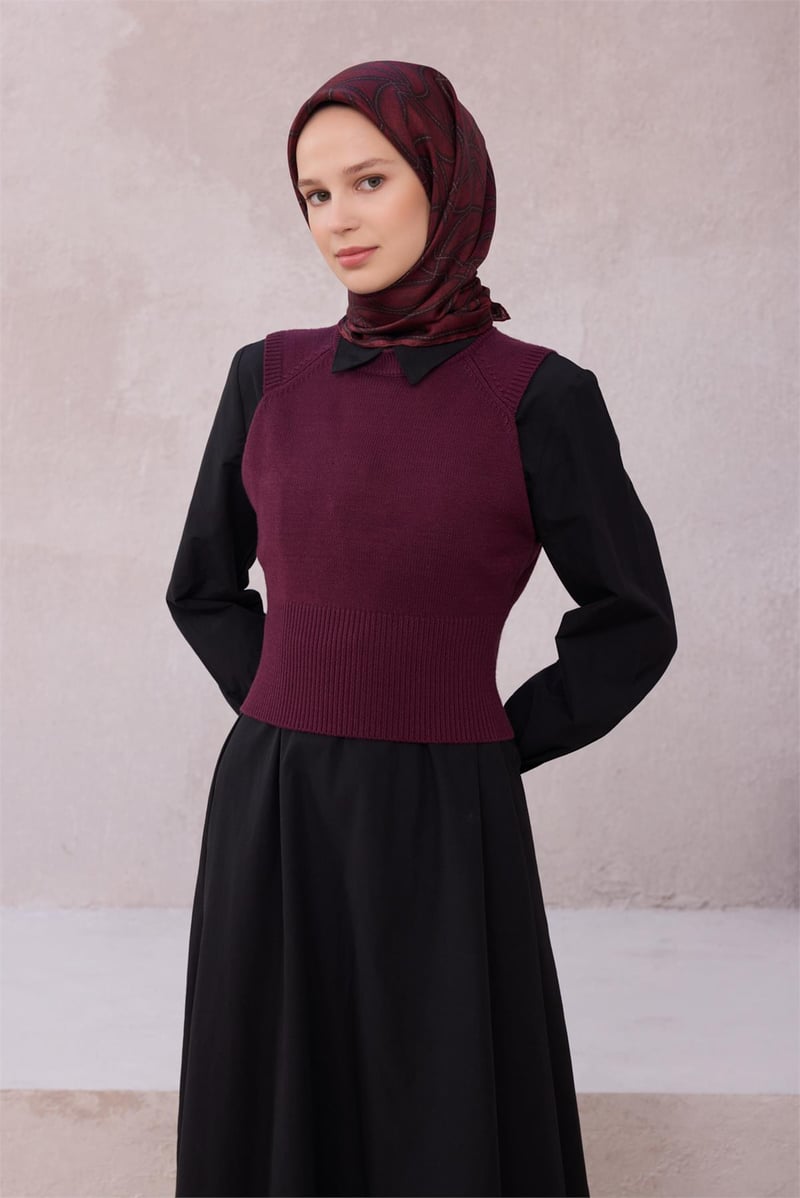{URUNSEO_TITLE} | BELLI | BELLİ İPEK EŞARP | BELLİ GEOMETİK DESEN İPEK EŞARP 4221D (TWILL) BORDO - 03