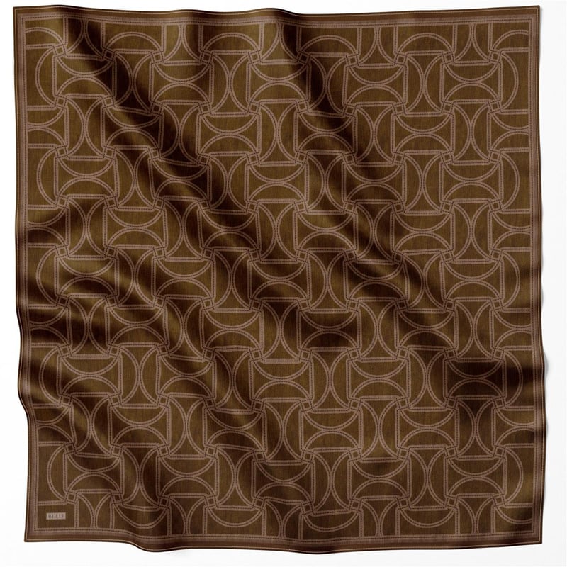 {URUNSEO_TITLE} | BELLI | BELLİ İPEK EŞARP | BELLİ GEOMETİK DESEN İPEK EŞARP 4221D (TWILL) KAHVE - 84