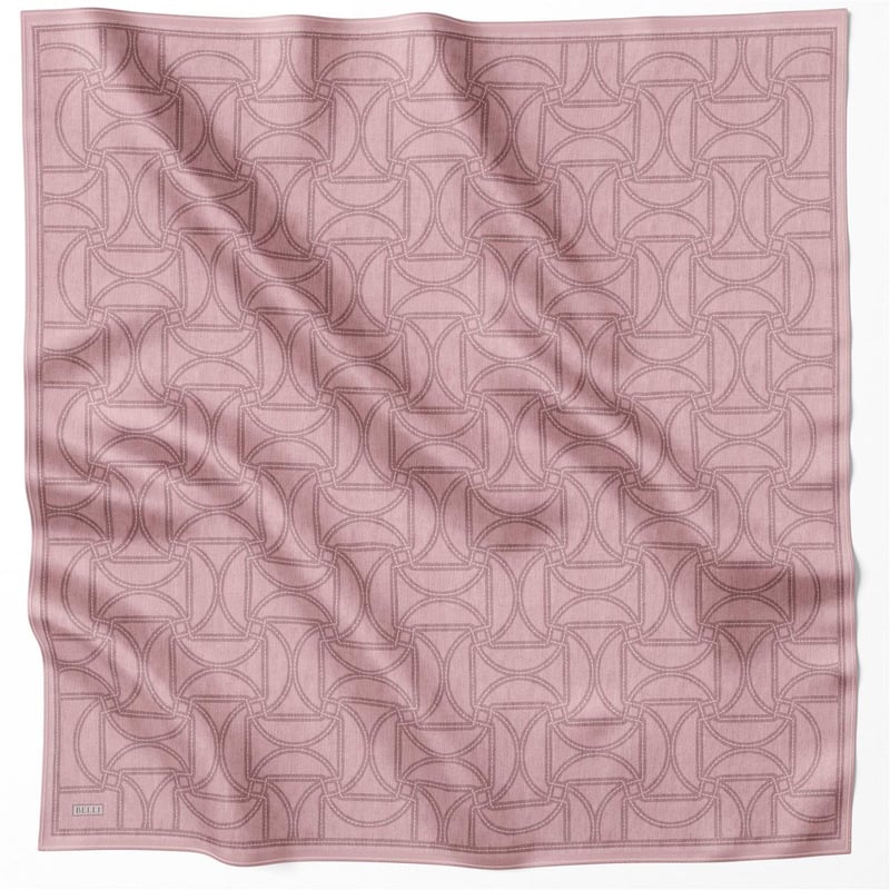 {URUNSEO_TITLE} | BELLI | BELLİ İPEK EŞARP | BELLİ GEOMETİK DESEN İPEK EŞARP 4221D (TWILL) PUDRA - 85