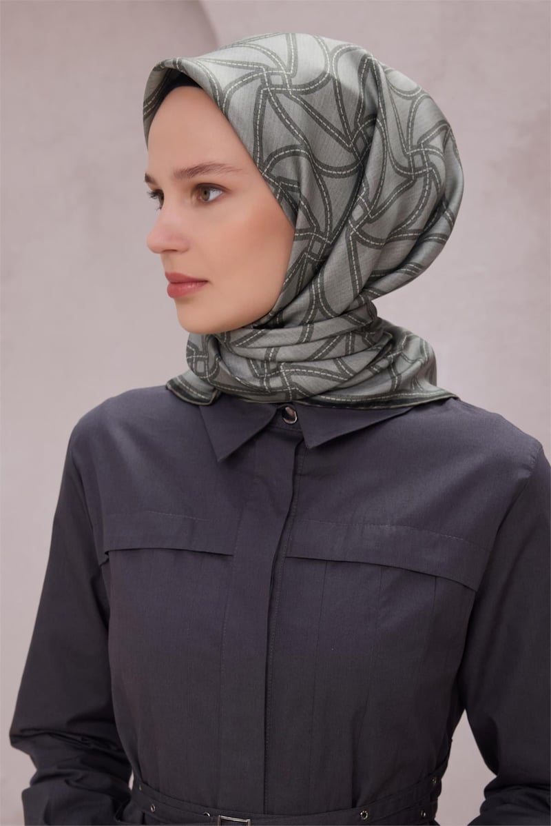 {URUNSEO_TITLE} | BELLI | BELLİ İPEK EŞARP | BELLİ GEOMETİK DESEN İPEK EŞARP 4221D (TWILL) MİNT - 34