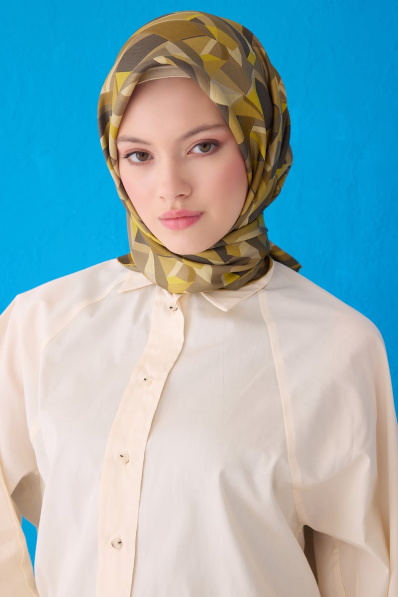{URUNSEO_TITLE} | BELLI | BELLİ İPEK EŞARP | BELLİ GEOMETRIK DESEN İPEK EŞARP 4106D TWILL - 82