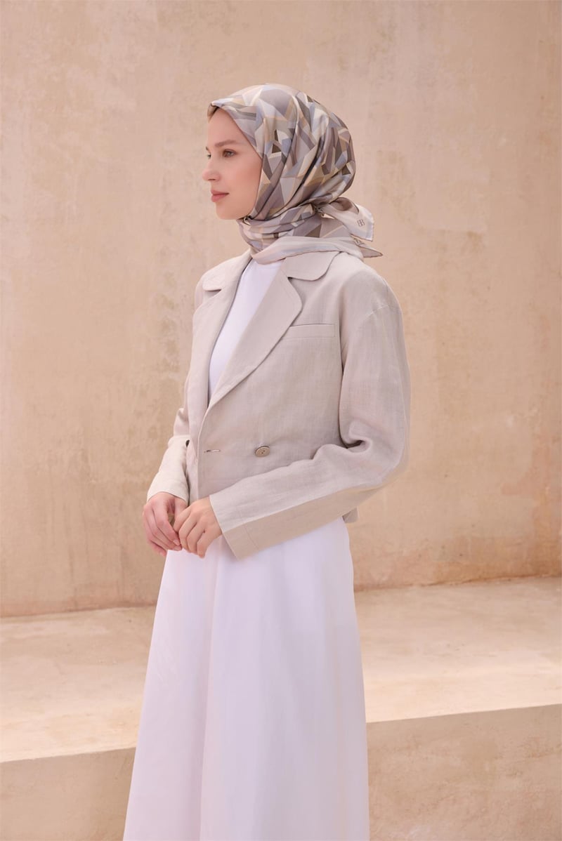{URUNSEO_TITLE} | BELLI | BELLİ İPEK EŞARP | BELLİ GEOMETRIK DESEN İPEK EŞARP 4106D TWILL - 82