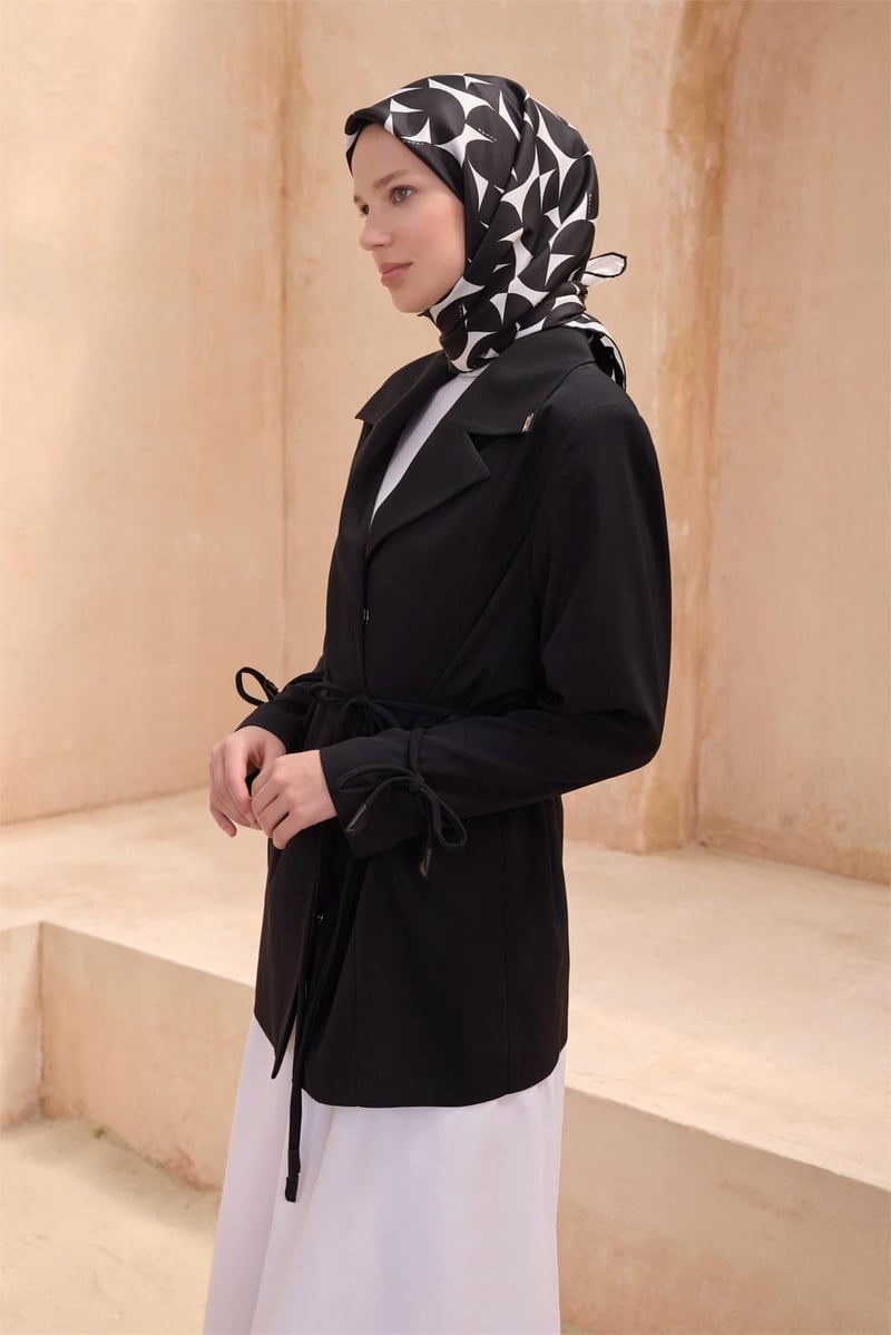 {URUNSEO_TITLE} | BELLI | BELLİ İPEK EŞARP | BELLİ GEOMETRIK DESEN İPEK EŞARP 4117D TWILL - 86
