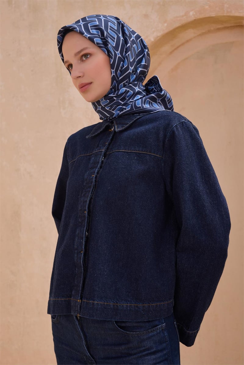 {URUNSEO_TITLE} | BELLI | BELLİ İPEK EŞARP | BELLİ GEOMETRIK DESEN İPEK EŞARP 4118D TWILL - 88