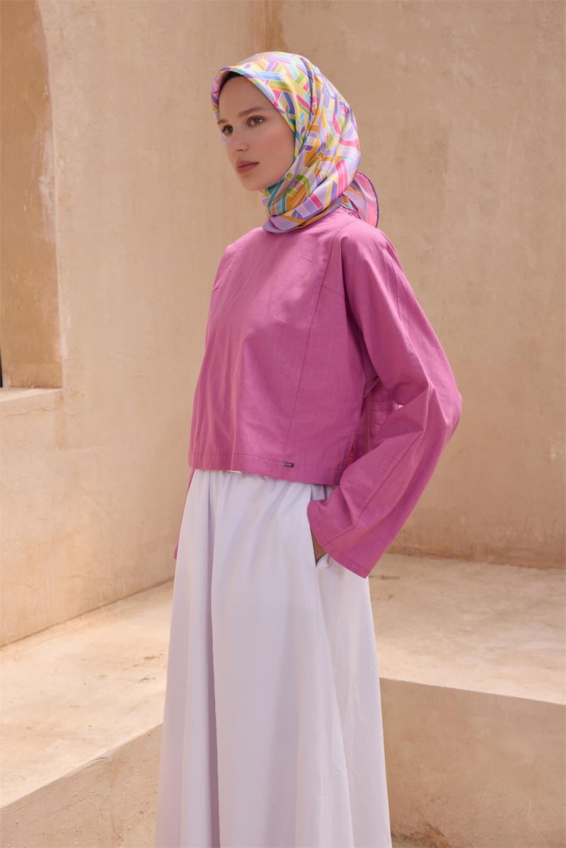 {URUNSEO_TITLE} | BELLI | BELLİ İPEK EŞARP | BELLİ GEOMETRIK DESEN İPEK EŞARP 4119D TWILL - 84