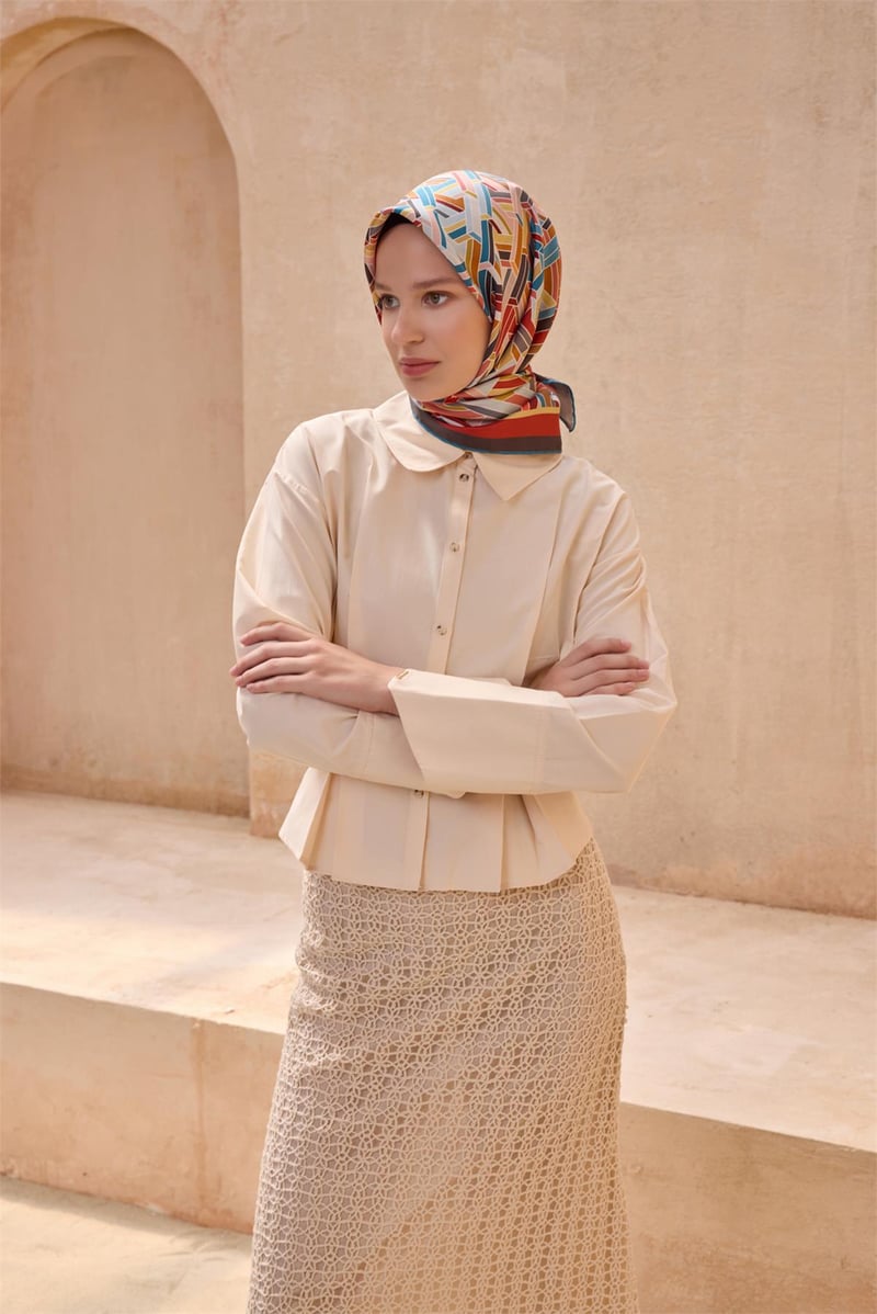 {URUNSEO_TITLE} | BELLI | BELLİ İPEK EŞARP | BELLİ GEOMETRIK DESEN İPEK EŞARP 4119D TWILL - 84