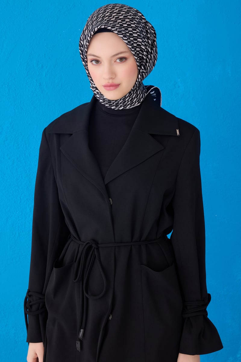 {URUNSEO_TITLE} | BELLI | BELLİ İPEK EŞARP | BELLİ GEOMETRIK DESEN İPEK EŞARP 4124D TWILL - 86