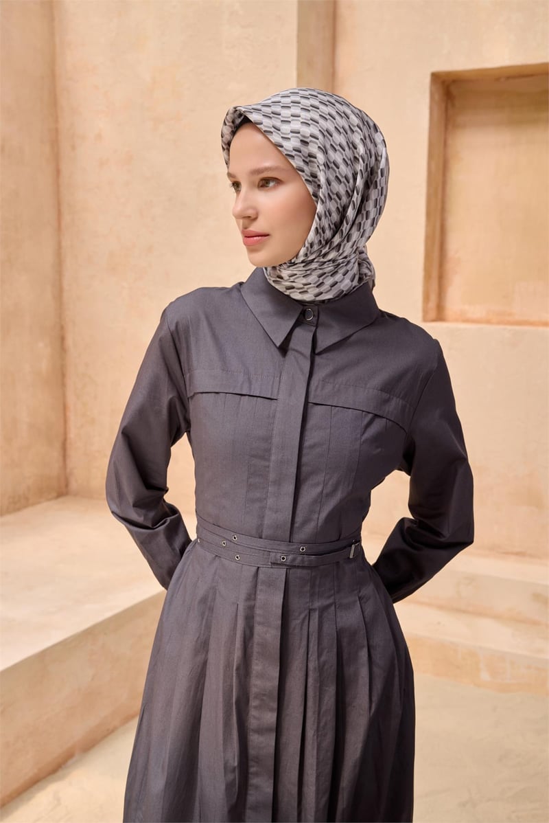 {URUNSEO_TITLE} | BELLI | BELLİ İPEK EŞARP | BELLİ GEOMETRIK DESEN İPEK EŞARP 4124D TWILL - 86