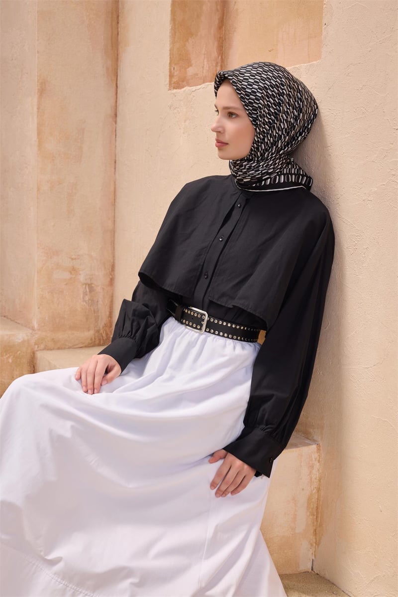 {URUNSEO_TITLE} | BELLI | BELLİ İPEK EŞARP | BELLİ GEOMETRIK DESEN İPEK EŞARP 4124D TWILL - 86