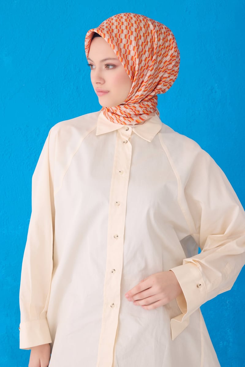 {URUNSEO_TITLE} | BELLI | BELLİ İPEK EŞARP | BELLİ GEOMETRIK DESEN İPEK EŞARP 4124D TWILL - 86