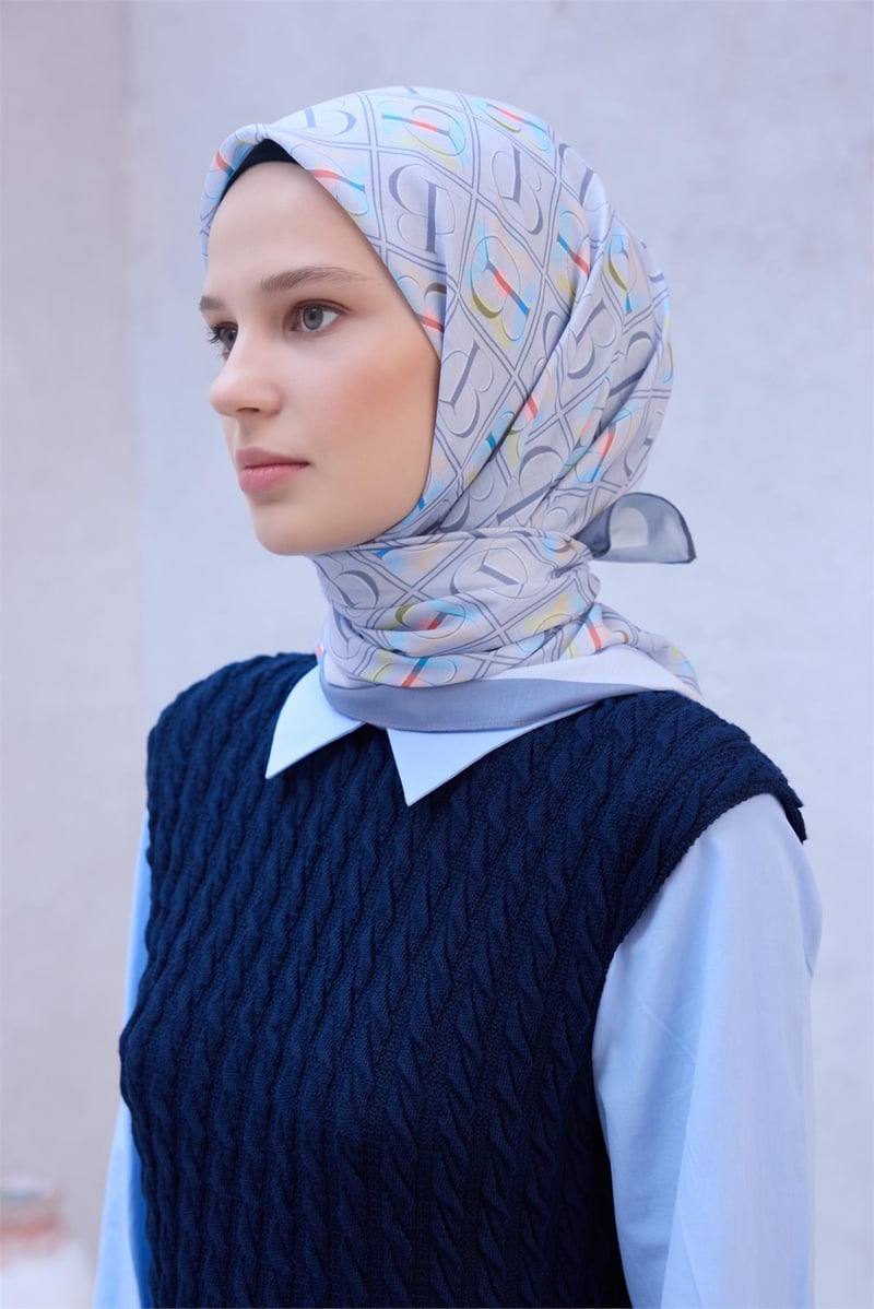 {URUNSEO_TITLE} | BELLI | POLYESTER EŞARP | BELLİ İMZA DESEN NOVA GRİ EŞARP 1013