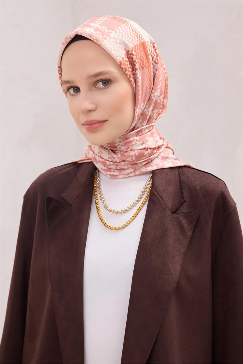 {URUNSEO_TITLE} | BELLI | POLYESTER EŞARP | BELLİ KAZAYAĞI DESENİ NOVA TURUNCU EŞARP 1000