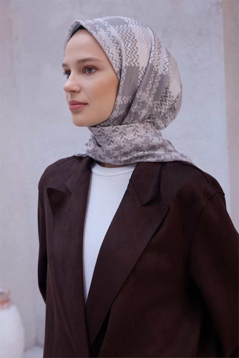 {URUNSEO_TITLE} | BELLI | POLYESTER EŞARP | BELLİ KAZAYAĞI DESENİ NOVA VİZON EŞARP 1000