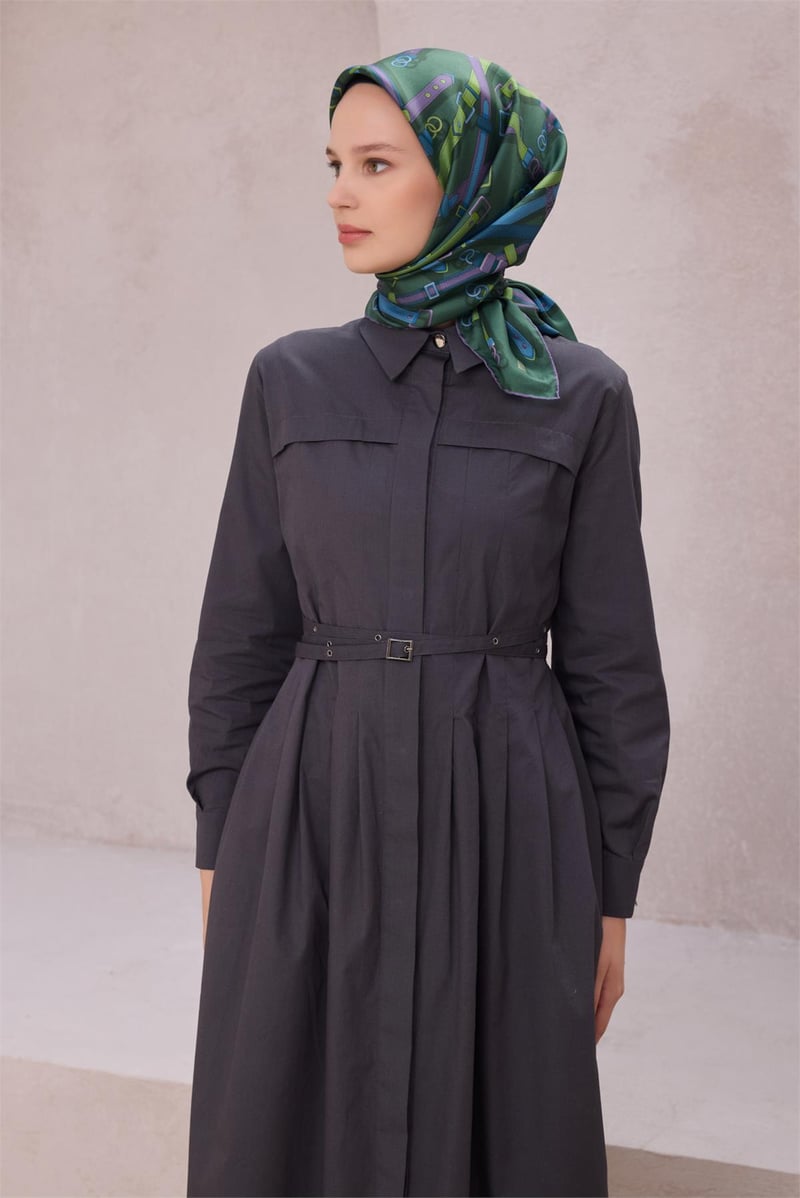 {URUNSEO_TITLE} | BELLI | BELLİ İPEK EŞARP | BELLİ KEMER DESEN İPEK EŞARP 4200D (TWILL) ZÜMRÜT - 80