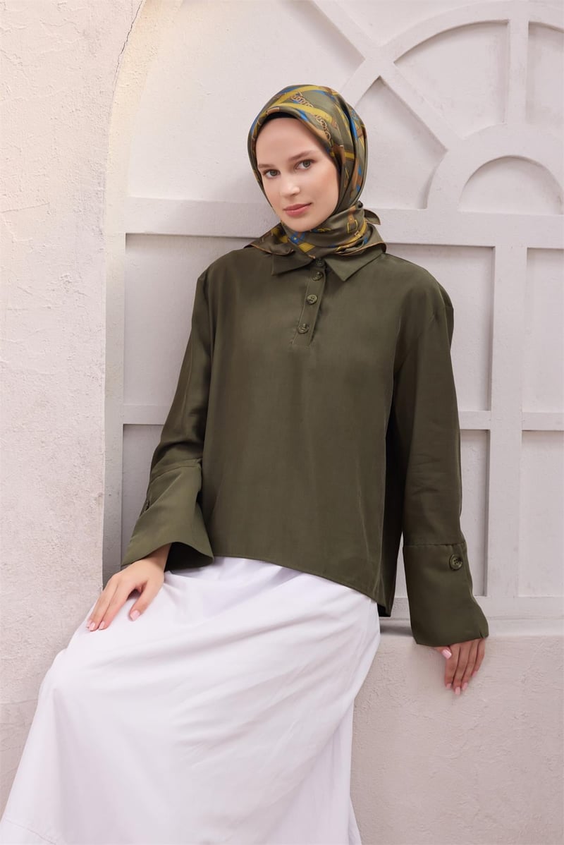 {URUNSEO_TITLE} | BELLI | BELLİ İPEK EŞARP | BELLİ KEMER DESEN İPEK EŞARP 4200D (TWILL) HAKİ - 81