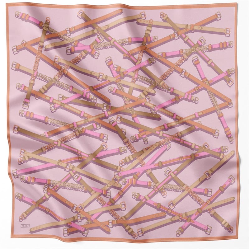 {URUNSEO_TITLE} | BELLI | BELLİ İPEK EŞARP | BELLİ KEMER DESEN İPEK EŞARP 4200D (TWILL) PEMBE - 04