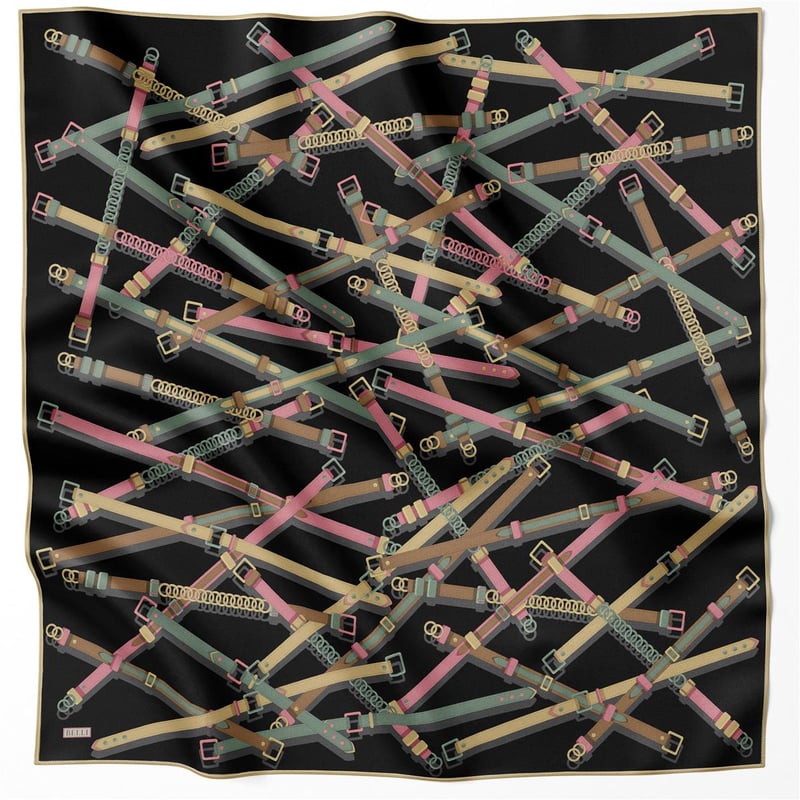 {URUNSEO_TITLE} | BELLI | BELLİ İPEK EŞARP | BELLİ KEMER DESEN İPEK EŞARP 4200D (TWILL) MAVİ - 05