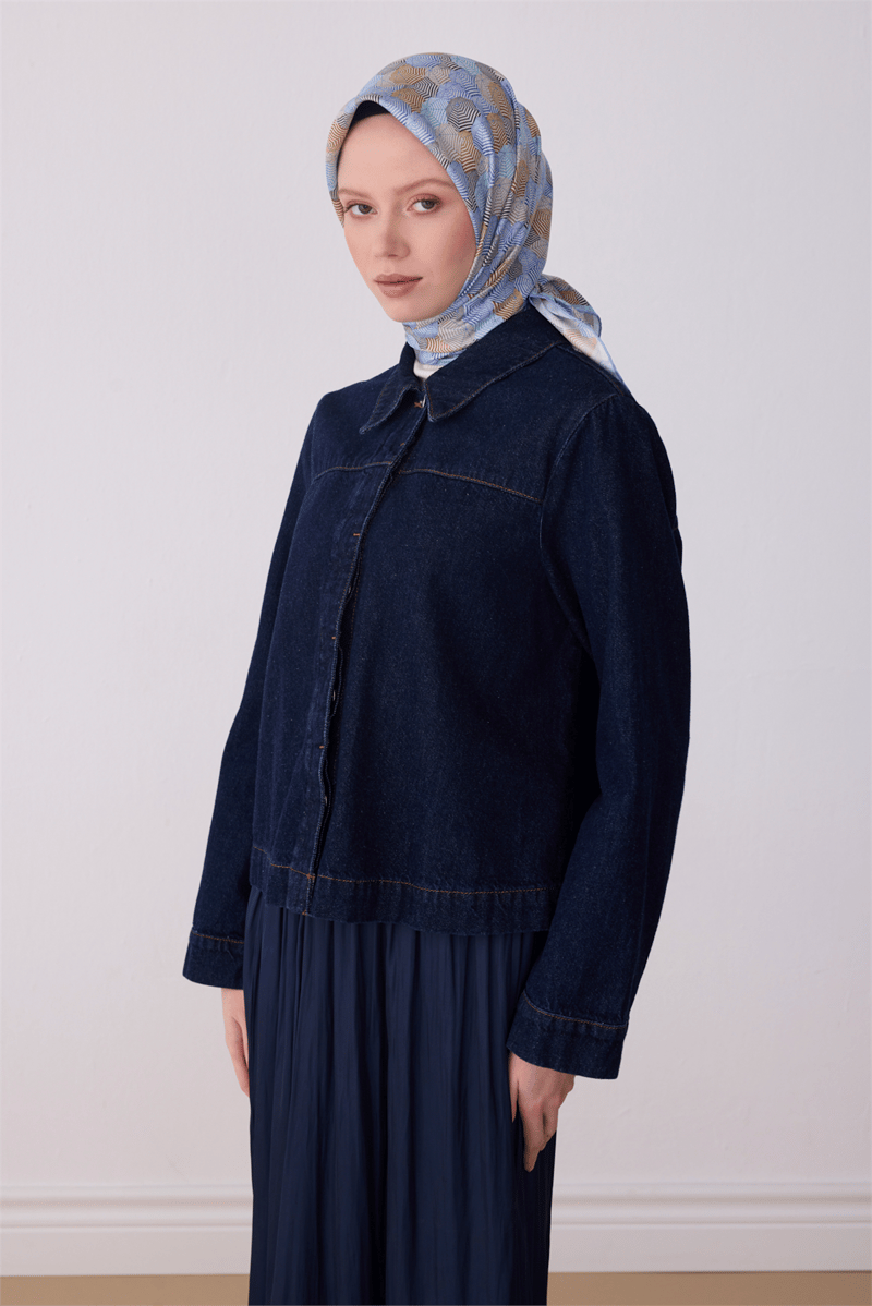 Belli Kırmızı Obje Desen %100 Twill İpek Eşarp 4313-02