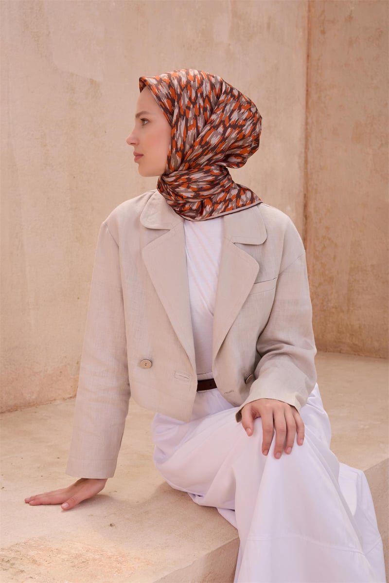 {URUNSEO_TITLE} | BELLI | BELLİ İPEK EŞARP | BELLİ LEOPAR DESEN İPEK EŞARP 4103D TWILL - 86